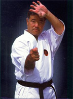 Morio Higaonna in training